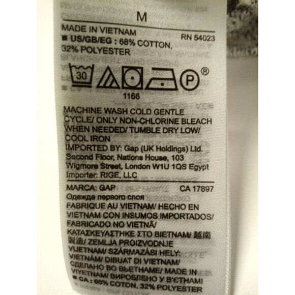 GAP Women's White Grey Hooded Cardigan Sweater Size Medium - Picture 6 of 6